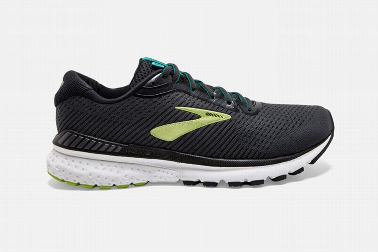 Brooks ADRENALINE GTS 20 Road Running Shoes Mens Outlet - Black/Blue/Green (CZW819604)